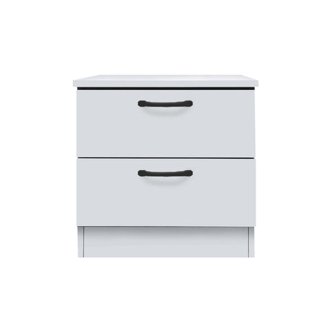 Image of Cocon Premium Bedside Table 2-Drawer Full Laminated Back Panel in 6 Colours