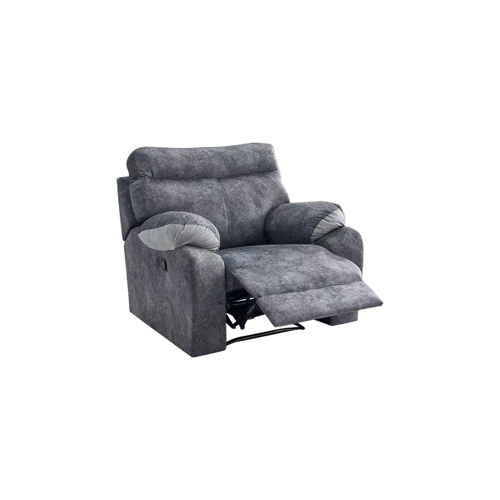 Janza Charcoal Fabric 1/2/3-Seater Left/Right L-Shaped Sofa in Charcoal Colour