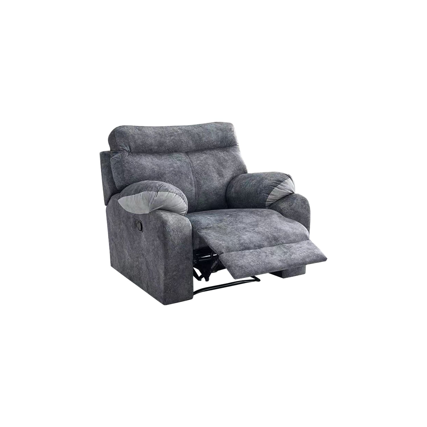 Janza Charcoal Fabric 1/2/3-Seater Left/Right L-Shaped Sofa in Charcoal Colour