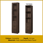 Brock Series Open Shelves Display Cabinet Bookshelf Storage in 3 Colours