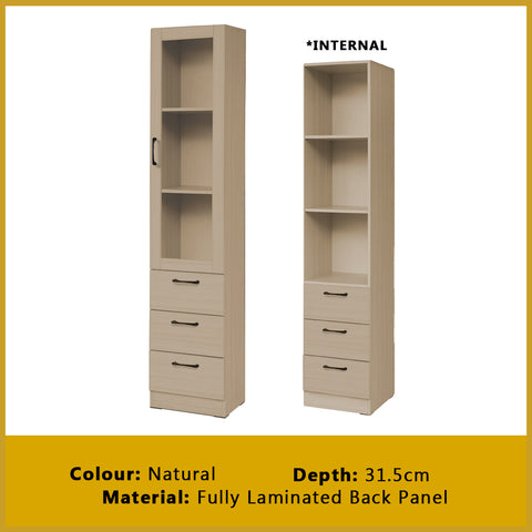 Image of Hudson Series Open Shelves Display Cabinet Bookshelf Storage in 9 Models