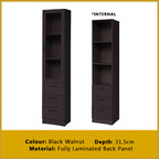 Brock Series Open Shelves Display Cabinet Bookshelf Storage in 3 Colours