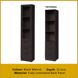 Hudson Series Open Shelves Display Cabinet Bookshelf Storage in 9 Models
