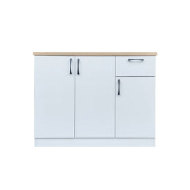 Kiriko Series 1 Low Kitchen Cabinet In White Colour