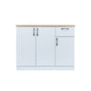 Kiriko Series 1 Low Kitchen Cabinet In White Colour