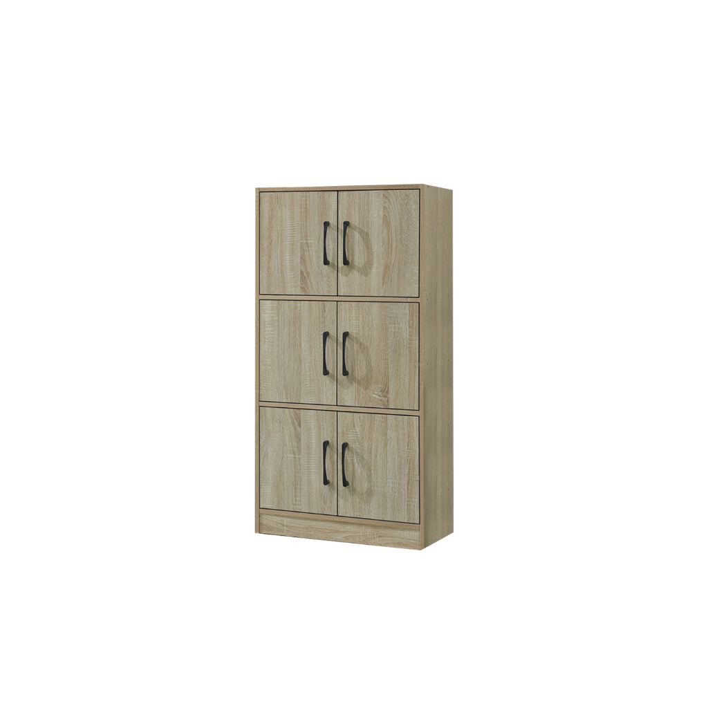 Erzan Series Cabinet Bookshelf in Natural Colour
