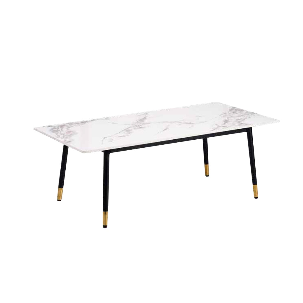 Keana Series 1 Premium Coffee Center Table Steel Metal Leg + Marble Ceramic Top