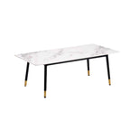 Keana Series 1 Premium Coffee Center Table Steel Metal Leg + Marble Ceramic Top