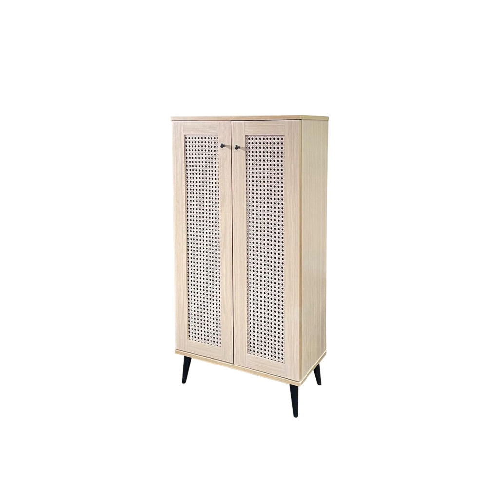 Connie Series Shoe Cabinet CARB-P2 Certified Board Laminated Rattan Pattern