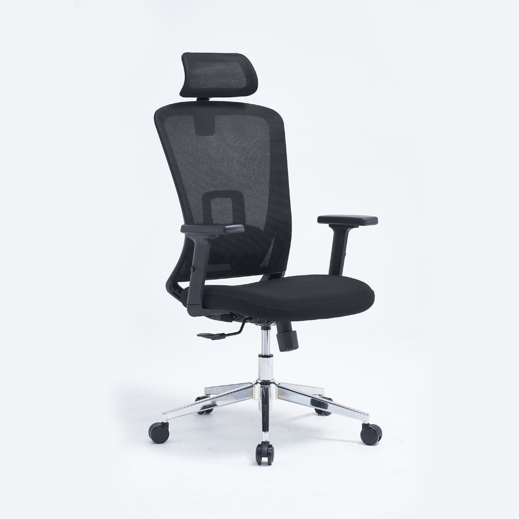 Kern Series Adjustable Headrest Office And Backrest in Black