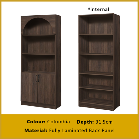 Image of Fauna Series Open Shelves Display Cabinet Bookshelf Storage in 3 Colours