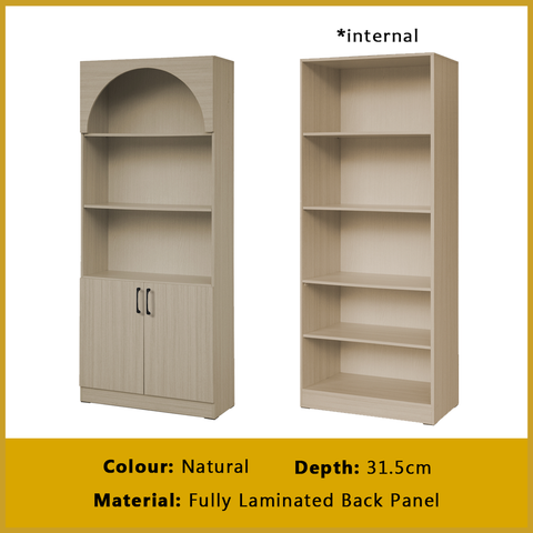 Image of Fauna Series Open Shelves Display Cabinet Bookshelf Storage in 3 Colours