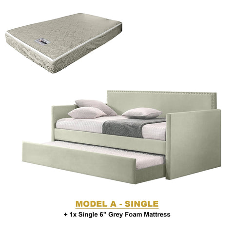 Image of Kaelle Series Daybed with Trundle or Drawer - With Mattress Option