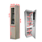 Athena 1 Bookshelf With Glass Doors in 3 Colours