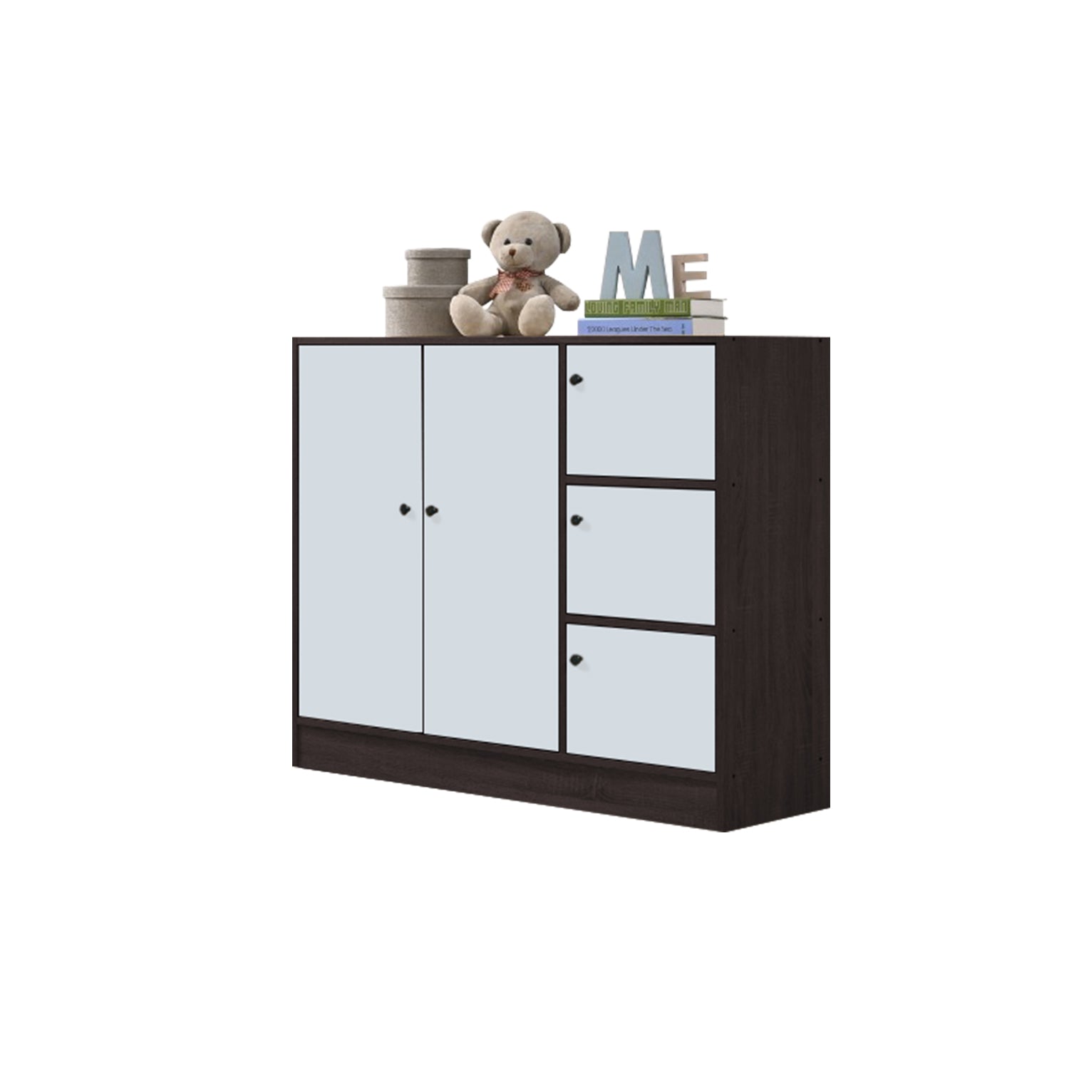 Maisie 3-Door Wardrobe Multi-Purpose Cabinets in 6 Colours