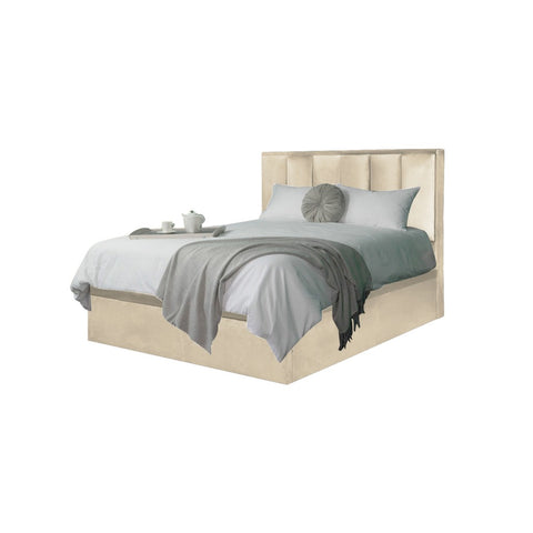 Image of Sifra Storage Bed Frame Linen Fabric/Faux Leather in 4 Model Designs