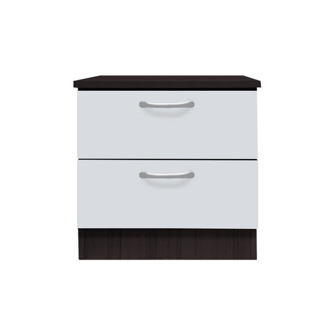 Image of Cocon Premium Bedside Table 2-Drawer Full Laminated Back Panel in 6 Colours