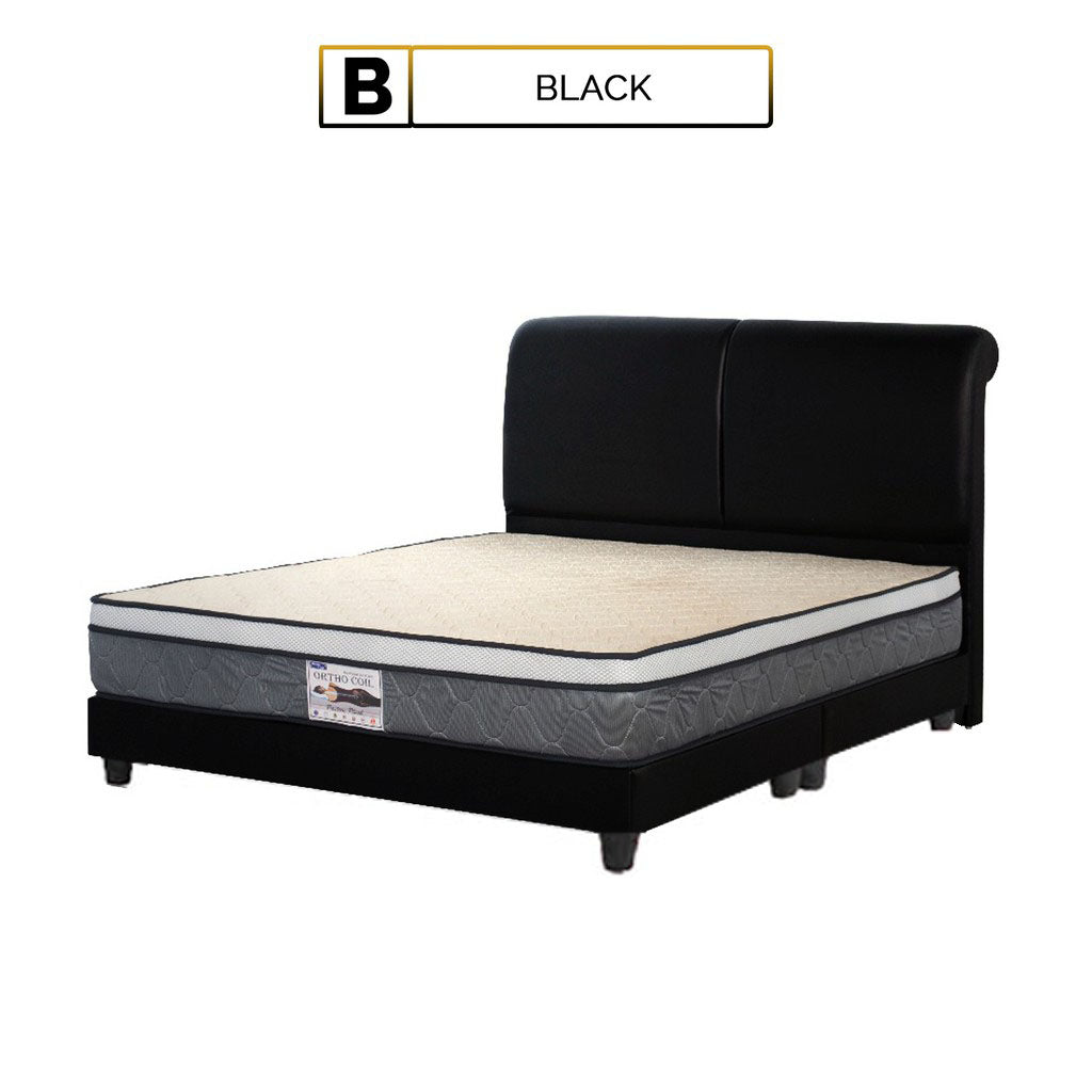 Shivom B Series Leather Divan Bed Frame In Single, Super Single, Queen, and King Size