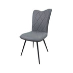 Tucker Faux Leather Dining Chair In Grey