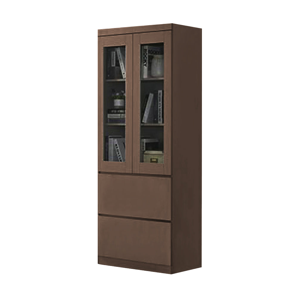 Athena 2 Bookshelf With Glass Doors in 3 Colours