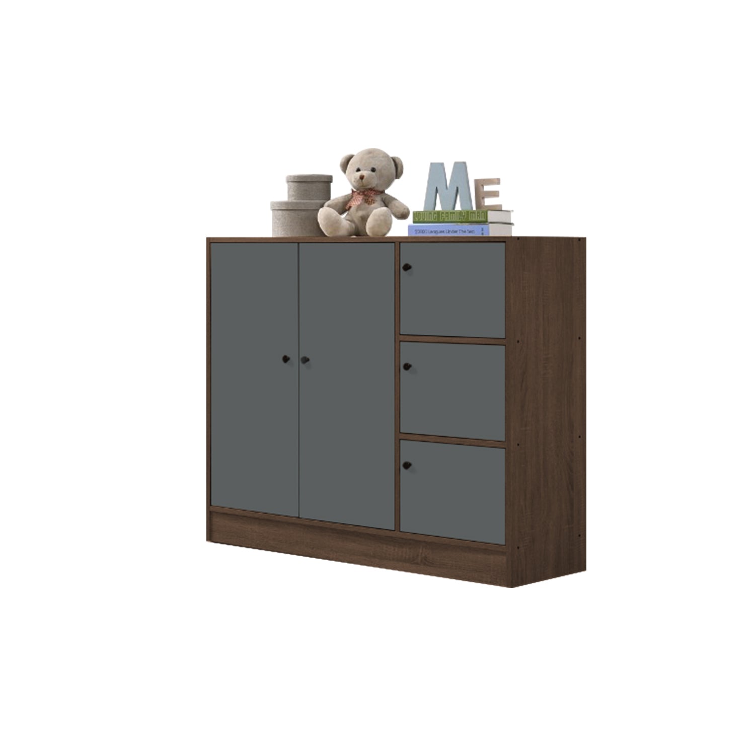 Maisie 3-Door Wardrobe Multi-Purpose Cabinets in 6 Colours