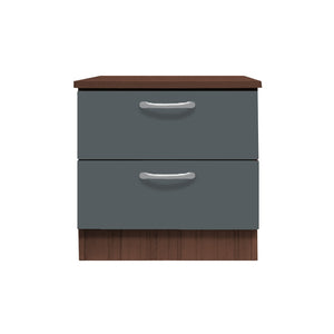 Cocon Premium Bedside Table 2-Drawer Full Laminated Back Panel in 6 Colours