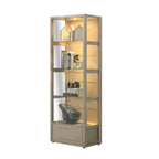 Tessa Series 2 Display Cabinet Book Shelves Glass Door with Light