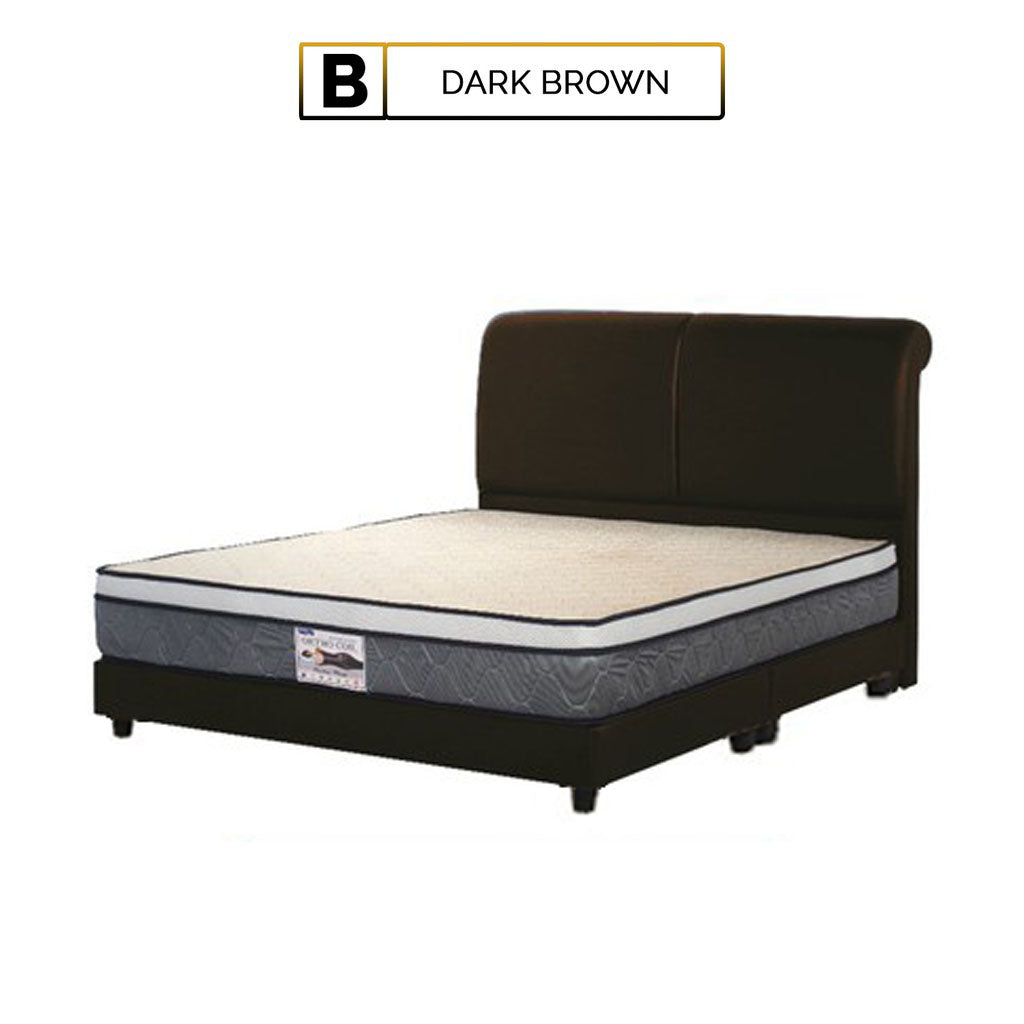 Shivom B Series Leather Divan Bed Frame In Single, Super Single, Queen, and King Size