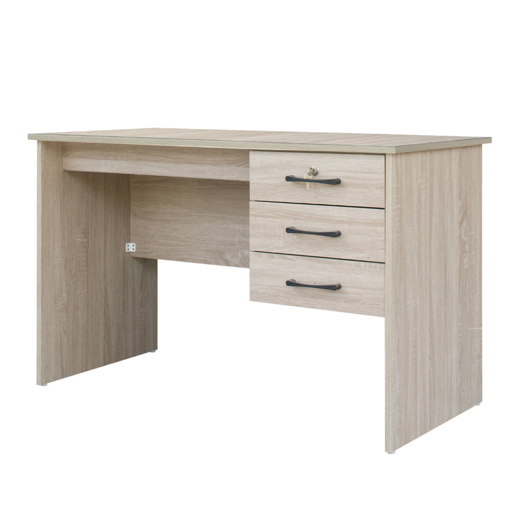 Tonee Writing Table/ Study Desk with Drawers w/ Lock and Shelf CARB-P2 Certified Board