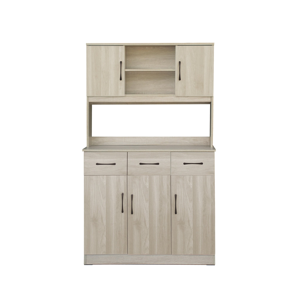 Ponio Series B Kitchen Cabinet with Drawers and Top Cabinet in 4 Colours