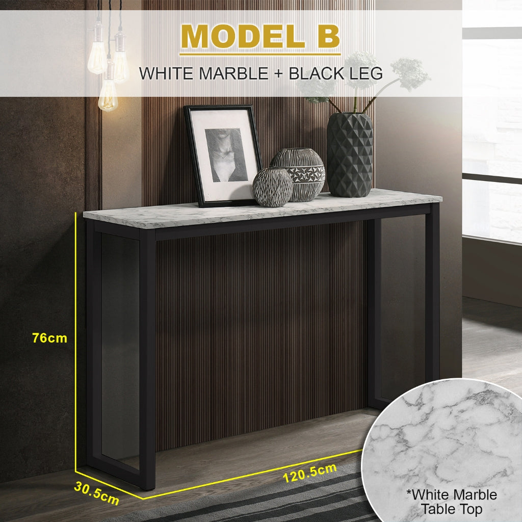 KRITY Series B Console Marble Table Top Side Display Table in Black