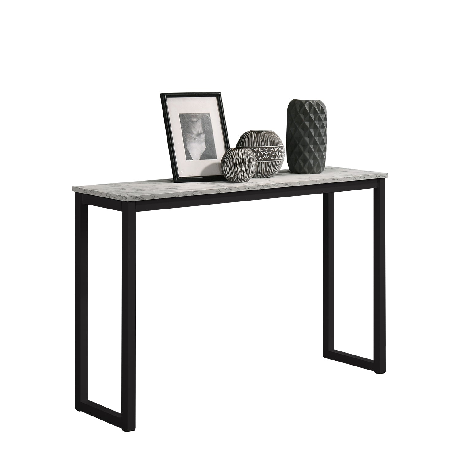 KRITY Series B Console Marble Table Top Side Display Table in Black