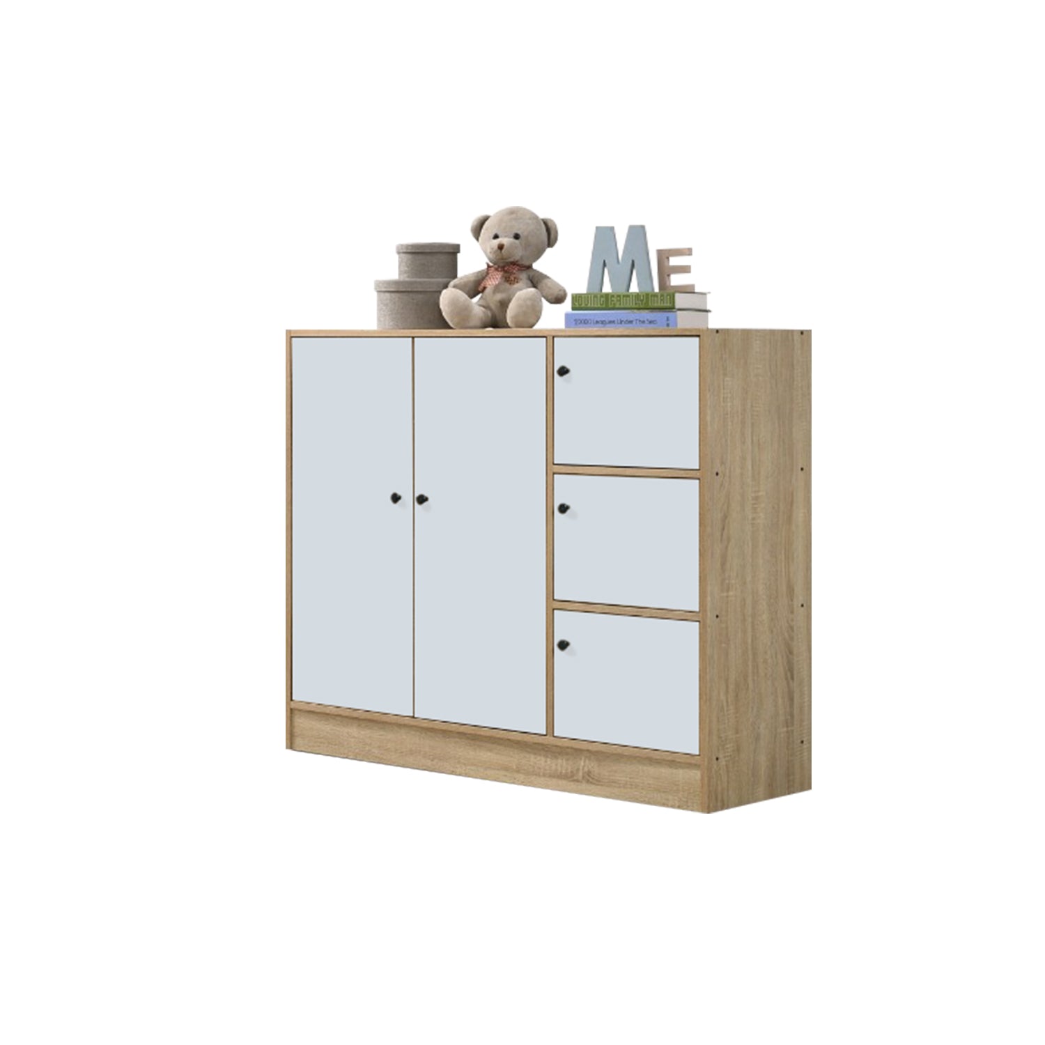 Maisie 3-Door Wardrobe Multi-Purpose Cabinets in 6 Colours
