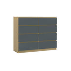 Ignite 8 Drawers Premium Chest of Drawers Full Laminated Back Panel in 6 Colours