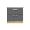 Cocon Premium Bedside Table 2-Drawer Full Laminated Back Panel in 6 Colours