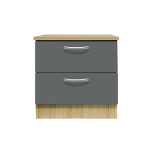 Cocon Premium Bedside Table 2-Drawer Full Laminated Back Panel in 6 Colours