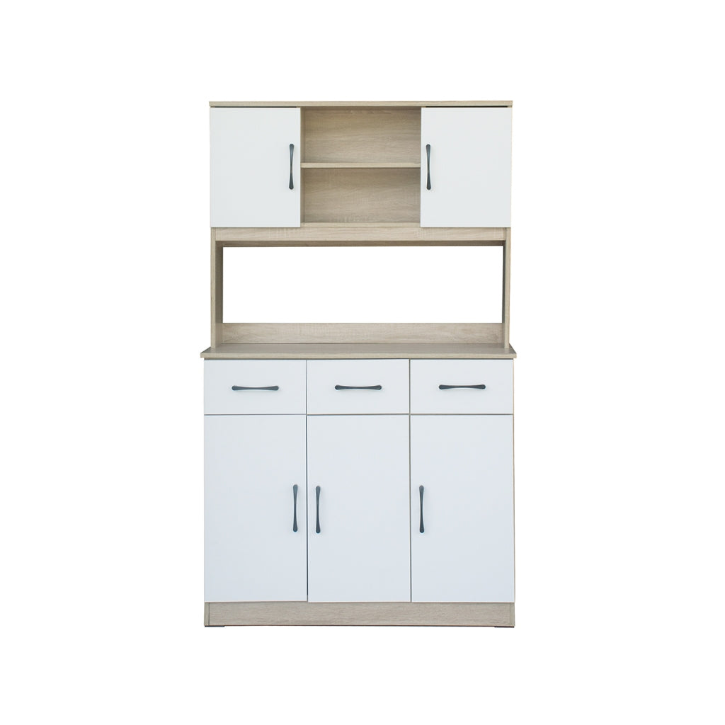 Ponio Series B Kitchen Cabinet with Drawers and Top Cabinet in 4 Colours