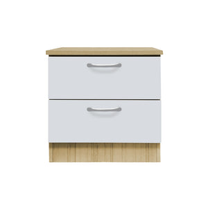 Cocon Premium Bedside Table 2-Drawer Full Laminated Back Panel in 6 Colours