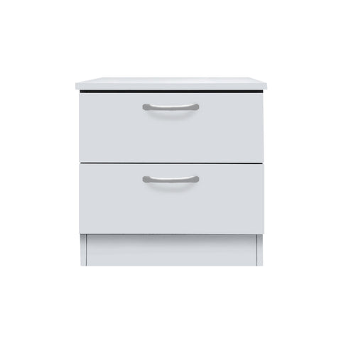 Image of Cocon Premium Bedside Table 2-Drawer Full Laminated Back Panel in 6 Colours