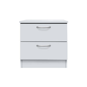 Cocon Premium Bedside Table 2-Drawer Full Laminated Back Panel in 6 Colours