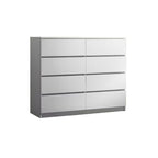 Ignite 8 Drawers Premium Chest of Drawers Full Laminated Back Panel in 6 Colours