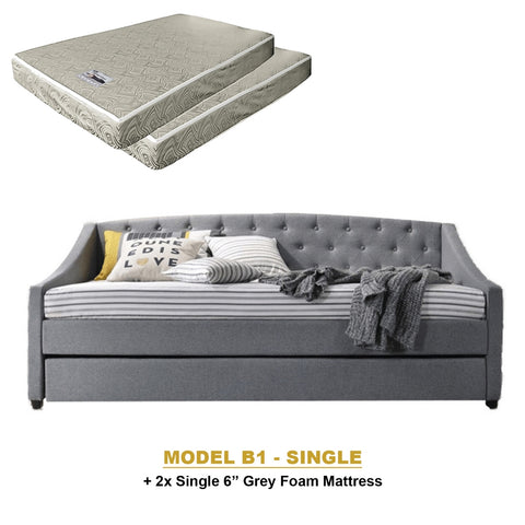 Image of Kaelle Series Daybed with Trundle or Drawer - With Mattress Option