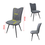 Tucker Faux Leather Dining Chair In Grey