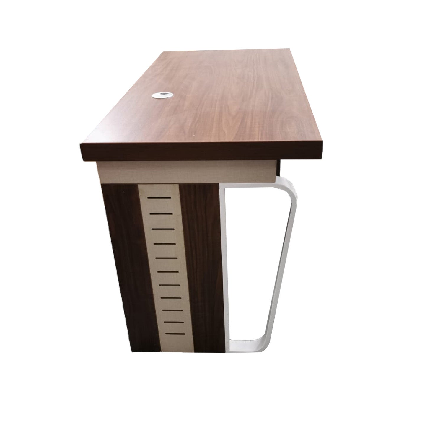 Edo Wooden Study Table with 3 Drawers In Walnut