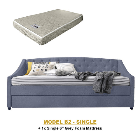 Image of Kaelle Series Daybed with Trundle or Drawer - With Mattress Option