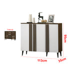 Howzer Series 2 Shoe Cabinet Collection in Walnut + White Colour