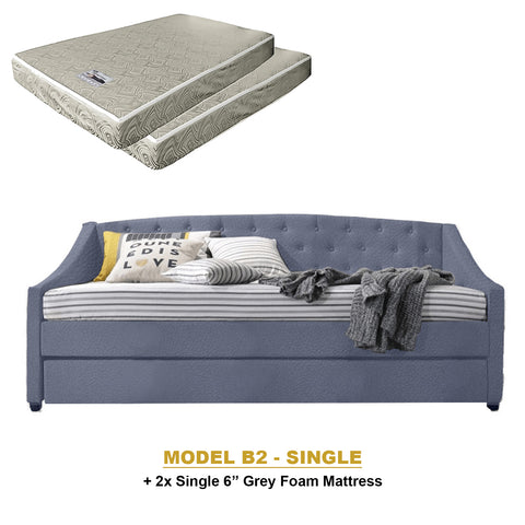 Image of Kaelle Series Daybed with Trundle or Drawer - With Mattress Option