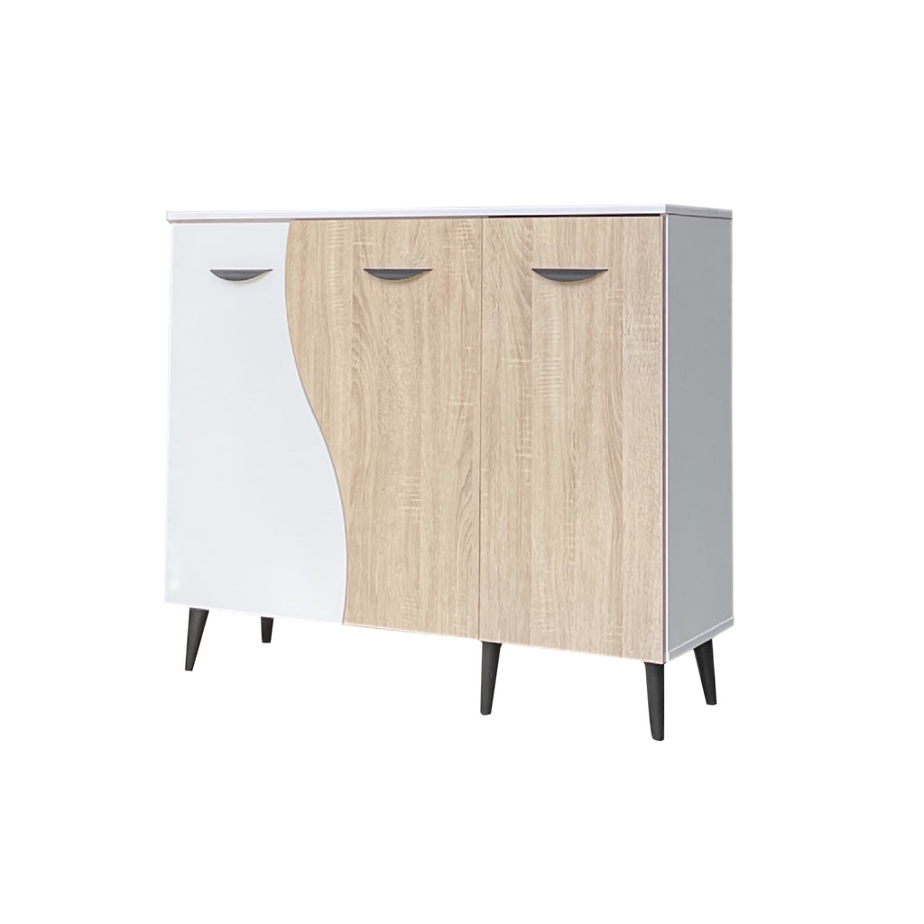 Howzer Series 2 Shoe Cabinet Collection in Natural + White Colour