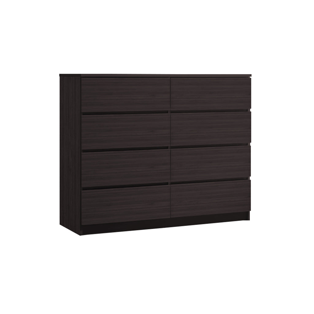 Agnis 8 Drawers Premium Chest of Drawers Full Laminated Back Panel in 6 Colours