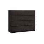 Agnis 8 Drawers Premium Chest of Drawers Full Laminated Back Panel in 6 Colours